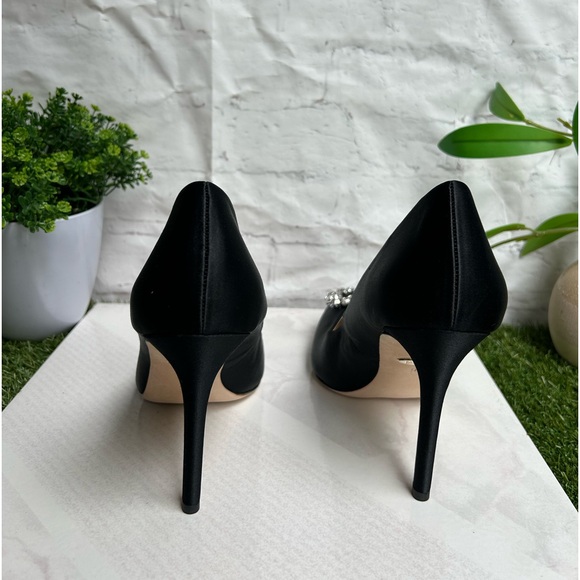 Badgley mischka black Cher Crystal Embellished Pump size 9 new - Picture 13 of 16